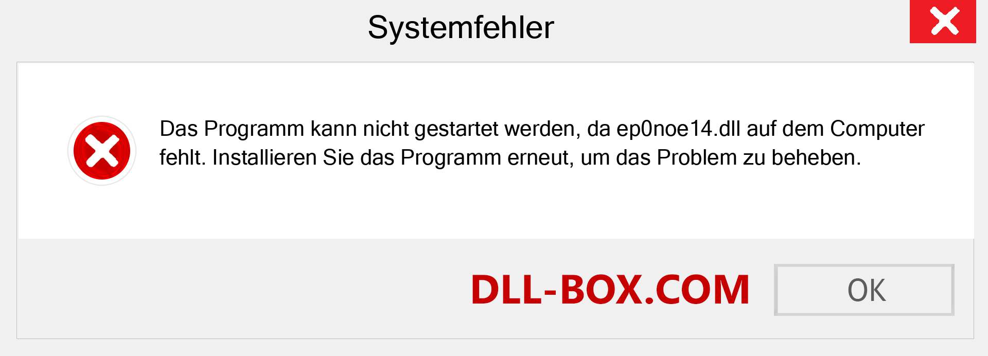 ep0noe14.dll-Datei fehlt?. Download für Windows 7, 8, 10 - Fix ep0noe14 dll Missing Error unter Windows, Fotos, Bildern