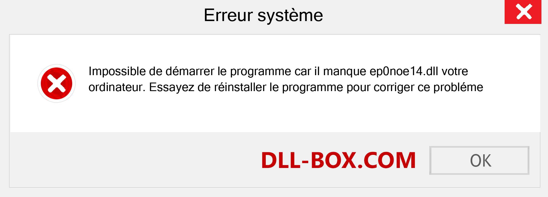 Le fichier ep0noe14.dll est manquant ?. Télécharger pour Windows 7, 8, 10 - Correction de l'erreur manquante ep0noe14 dll sur Windows, photos, images